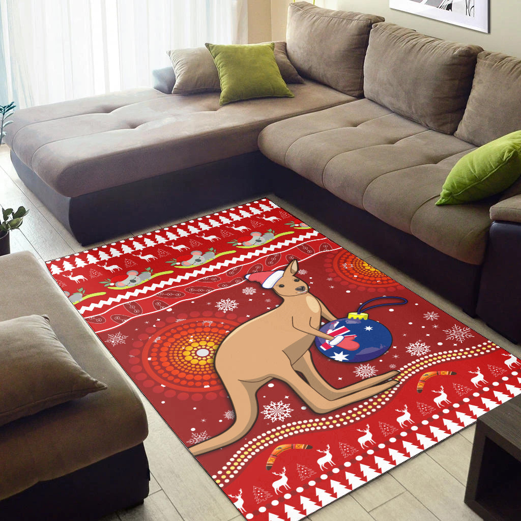 australia-christmas-area-rug-aboriginal-kangaroo