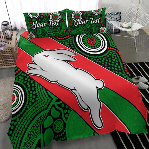 custom-personalised-rabbitohs-indigenous-bedding-set-brave