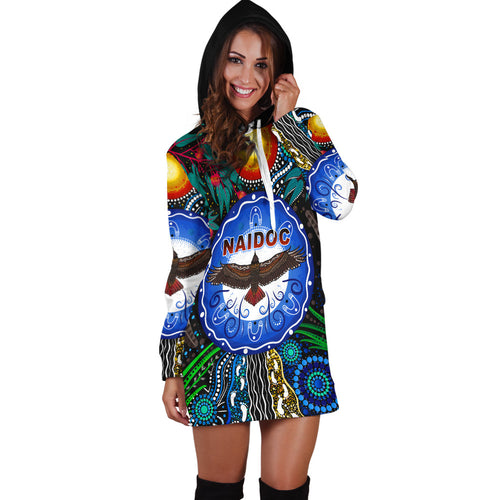 NAIDOC 2021 Hoodie Dress Heal Country LT13 - Vibe Hoodie