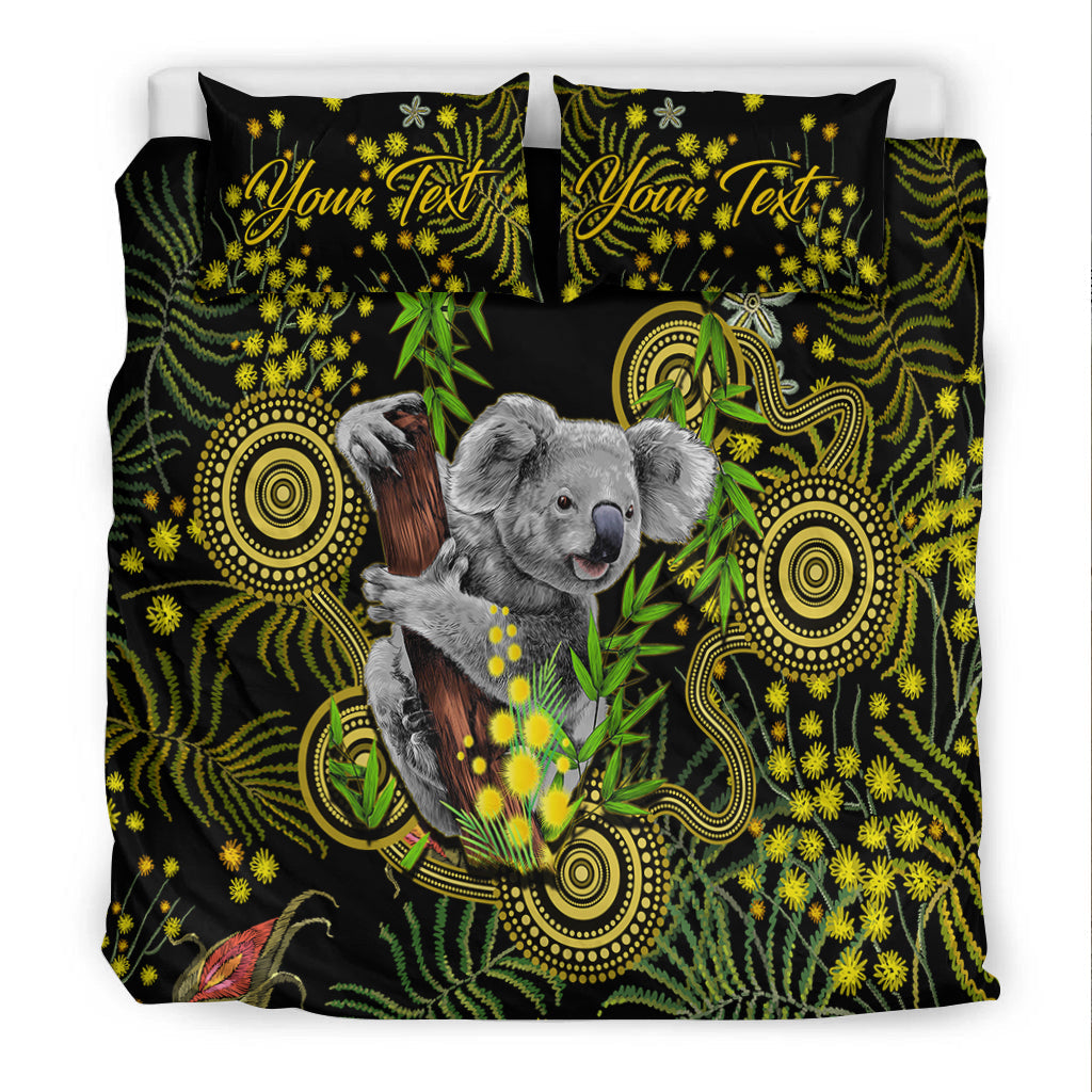custom-personalised-golden-wattle-bedding-set-australia-acacia-pycnantha-mix-aboriginal