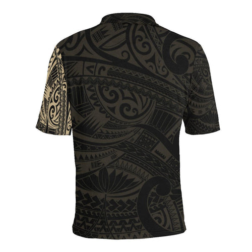 maori-tattoo-style-golden-polo-t-shirt