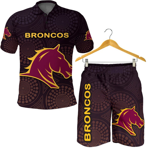 combo-polo-shirt-and-men-short-brisbane-broncos-simple-indigenous