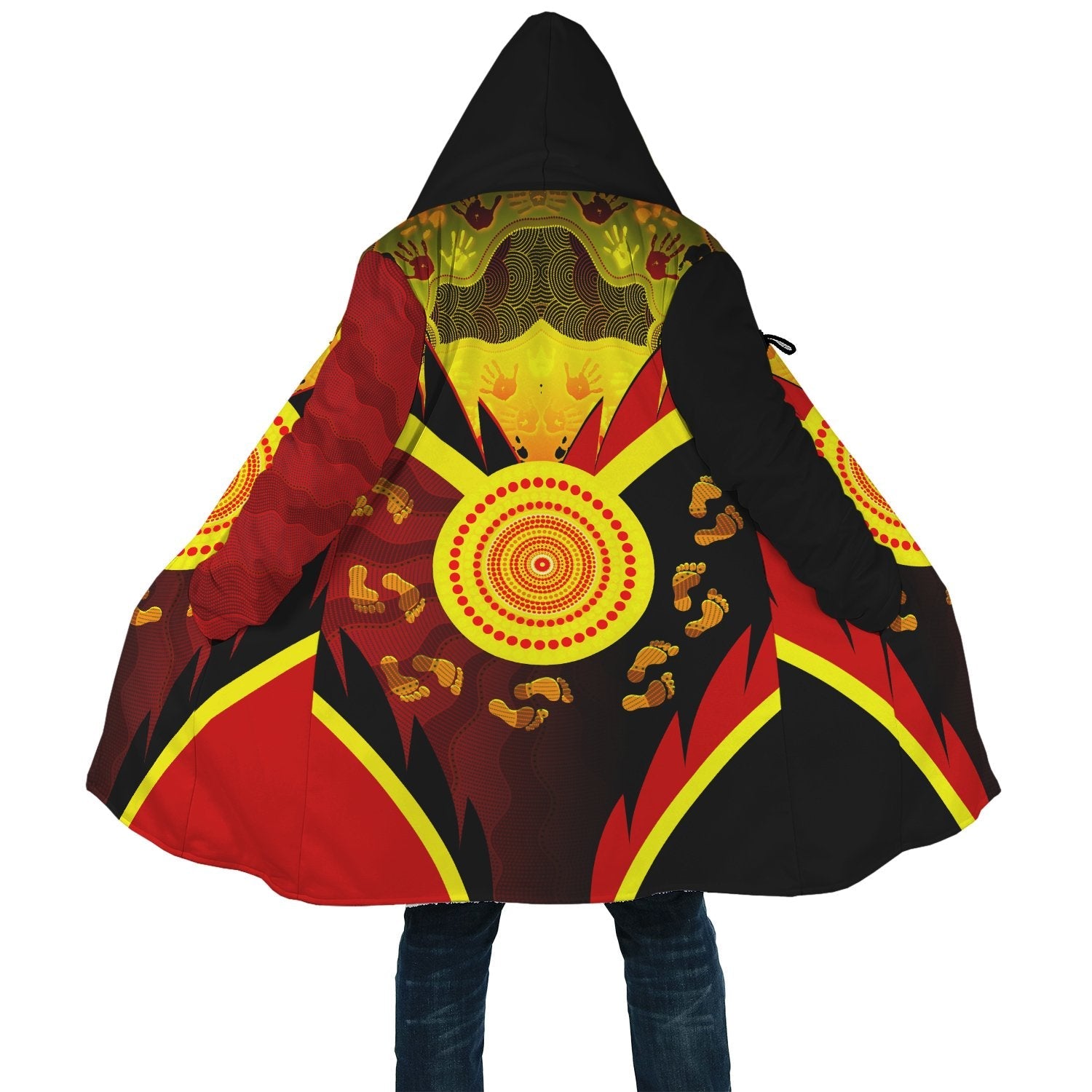 aboriginal-cloak-indigenous-flag-with-footprint-hand-art