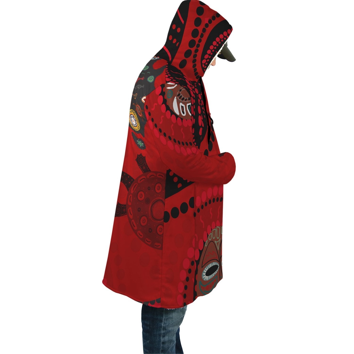 aboriginal-cloak-turtle-patterns-circle-dot-painting