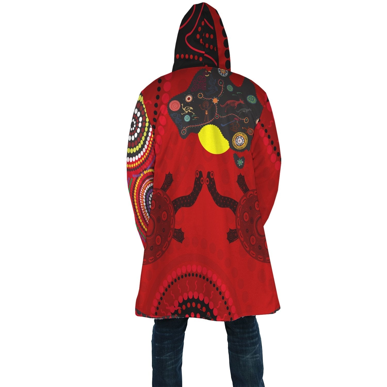 aboriginal-cloak-turtle-patterns-circle-dot-painting