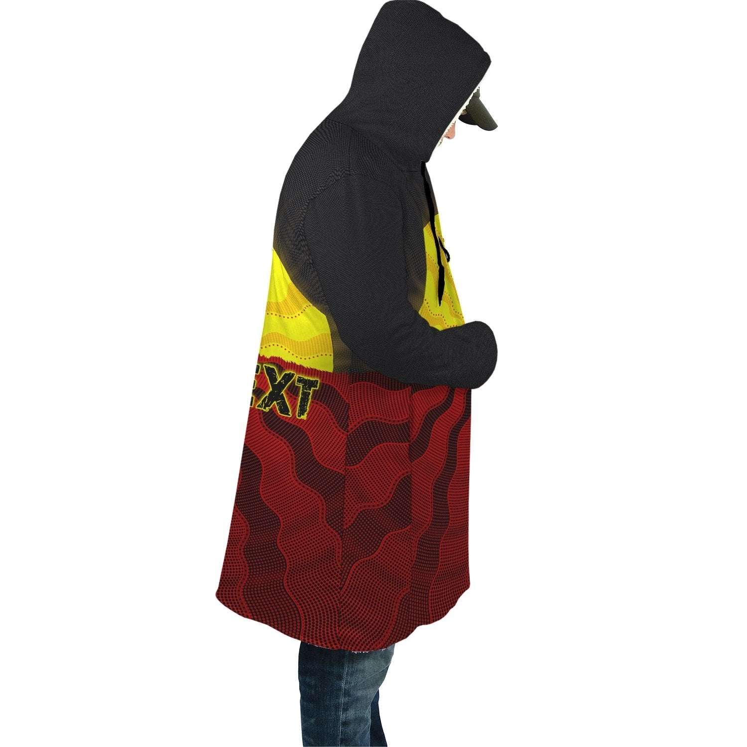 custom-aboriginal-cloak-black-lives-matter-sun-dot-painting
