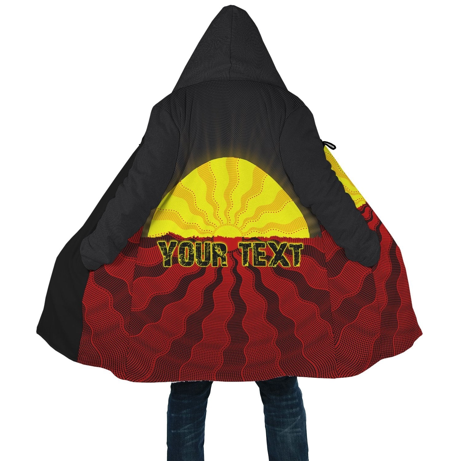 custom-aboriginal-cloak-black-lives-matter-sun-dot-painting