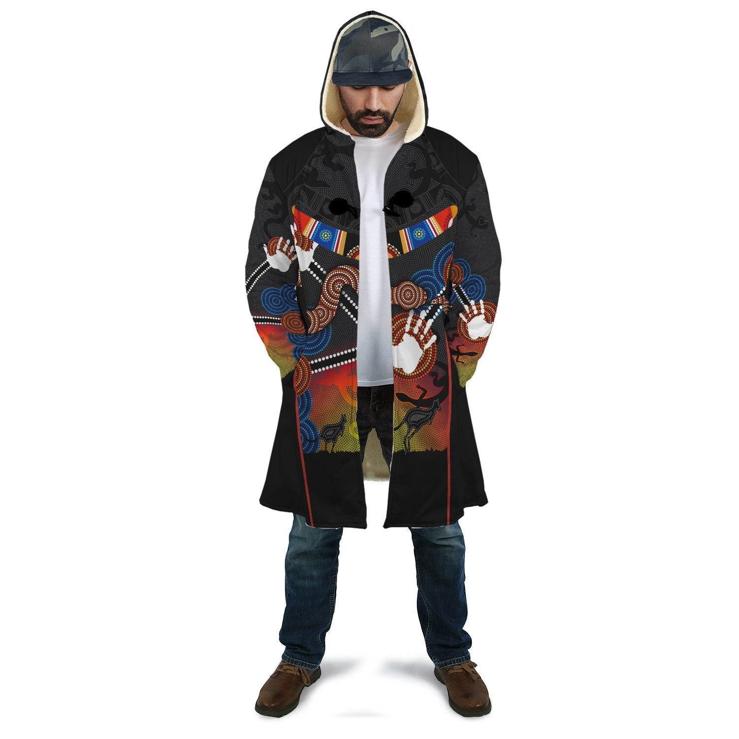 aboriginal-cloak-australian-boomerang-and-snake-indigenous-art