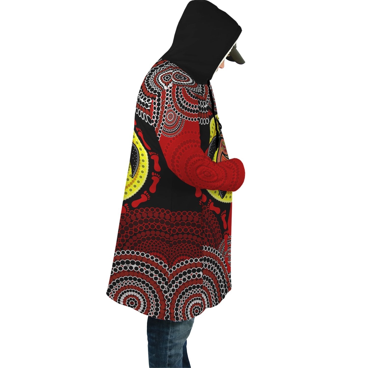 aboriginal-cloak-turtle-footprint-circle-dot-painting