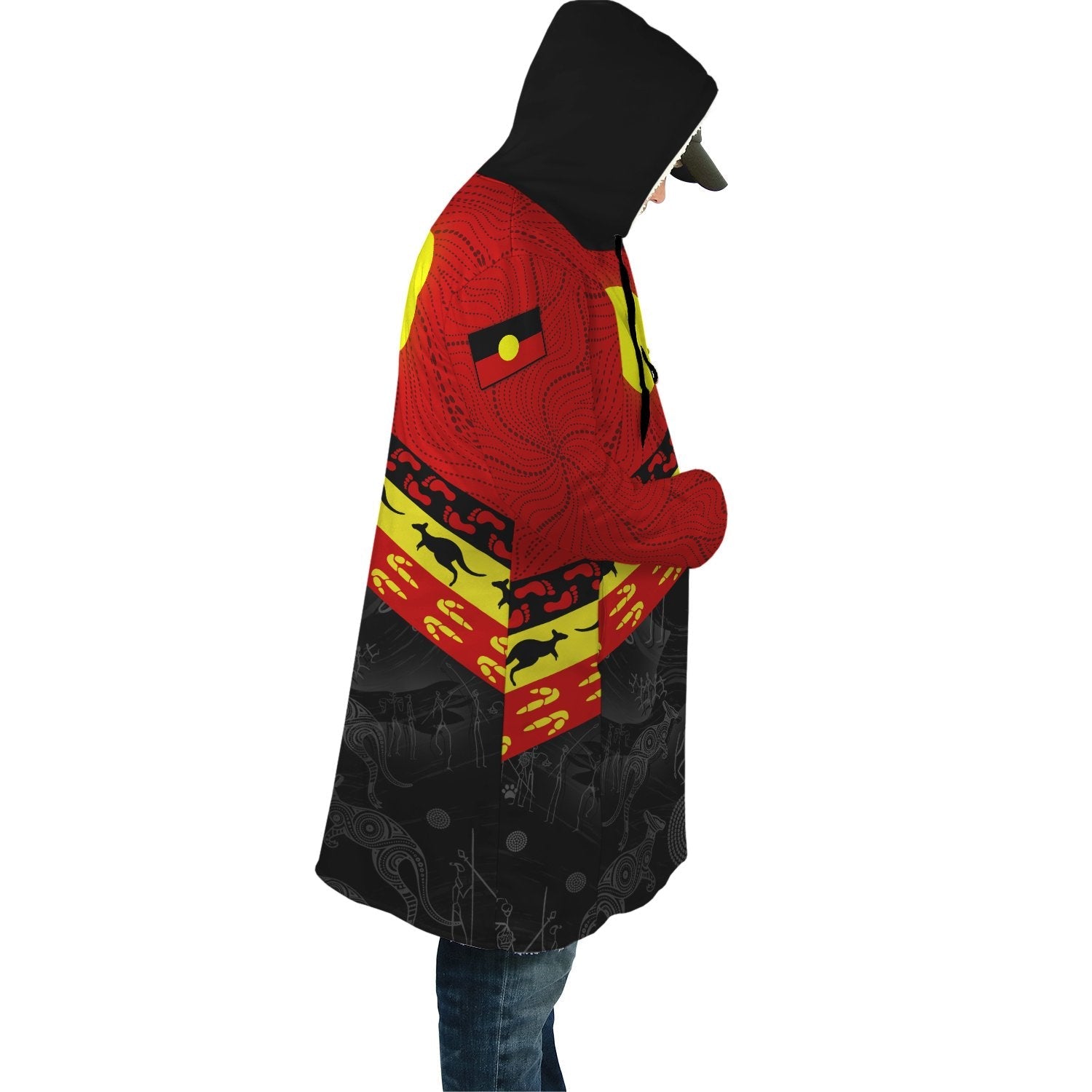 aboriginal-cloaks-indigenous-flag-circle-dot-painting