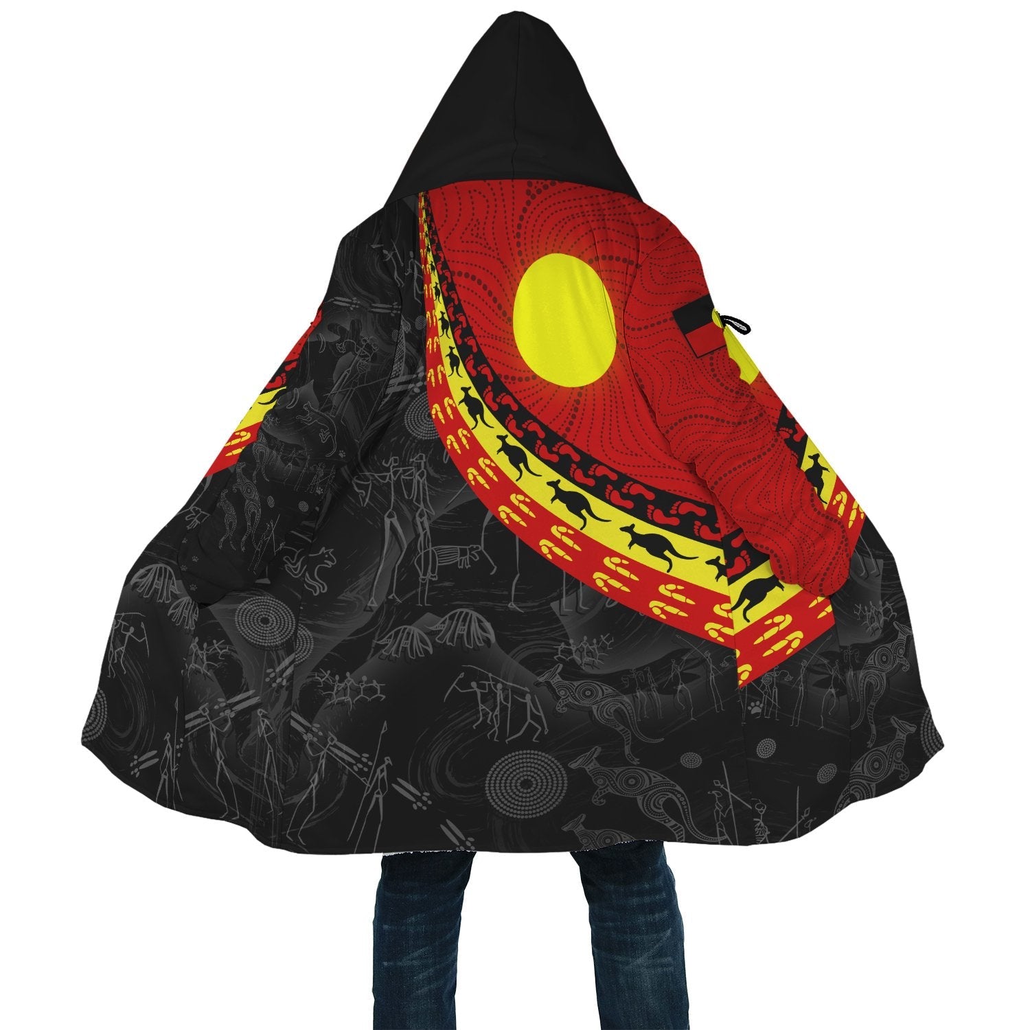 aboriginal-cloaks-indigenous-flag-circle-dot-painting