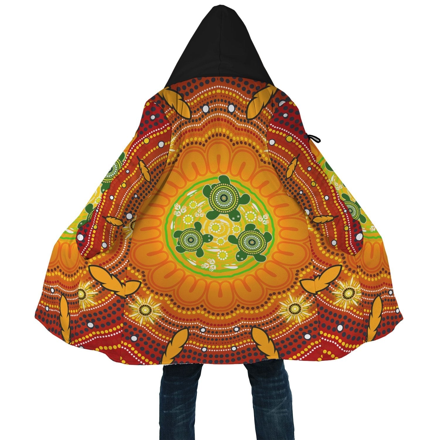 aboriginal-cloak-turtle-circle-dot-painting-art