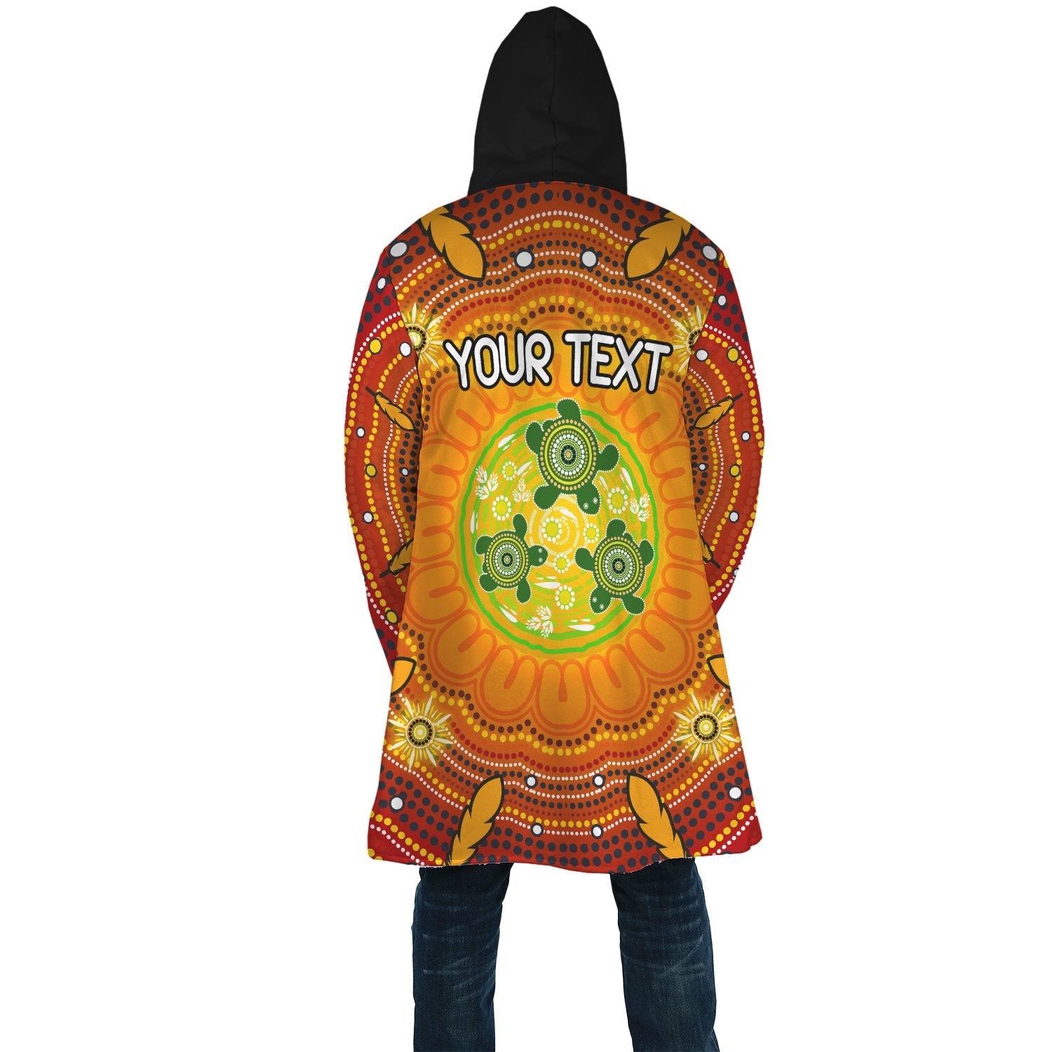 custom-text-aboriginal-cloak-turtle-circle-dot-painting-art