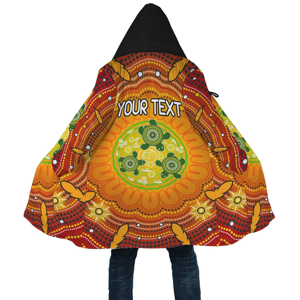 custom-text-aboriginal-cloak-turtle-circle-dot-painting-art