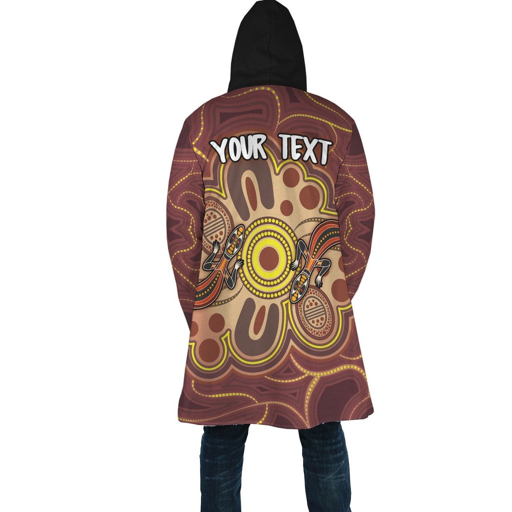 custom-aboriginal-cloak-indigenous-lizard-dot-painting-art