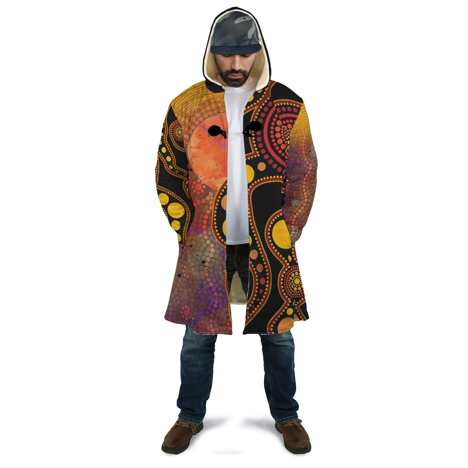 aboriginal-cloak-australia-indigenous-flag-circle-dot-painting-art-golden