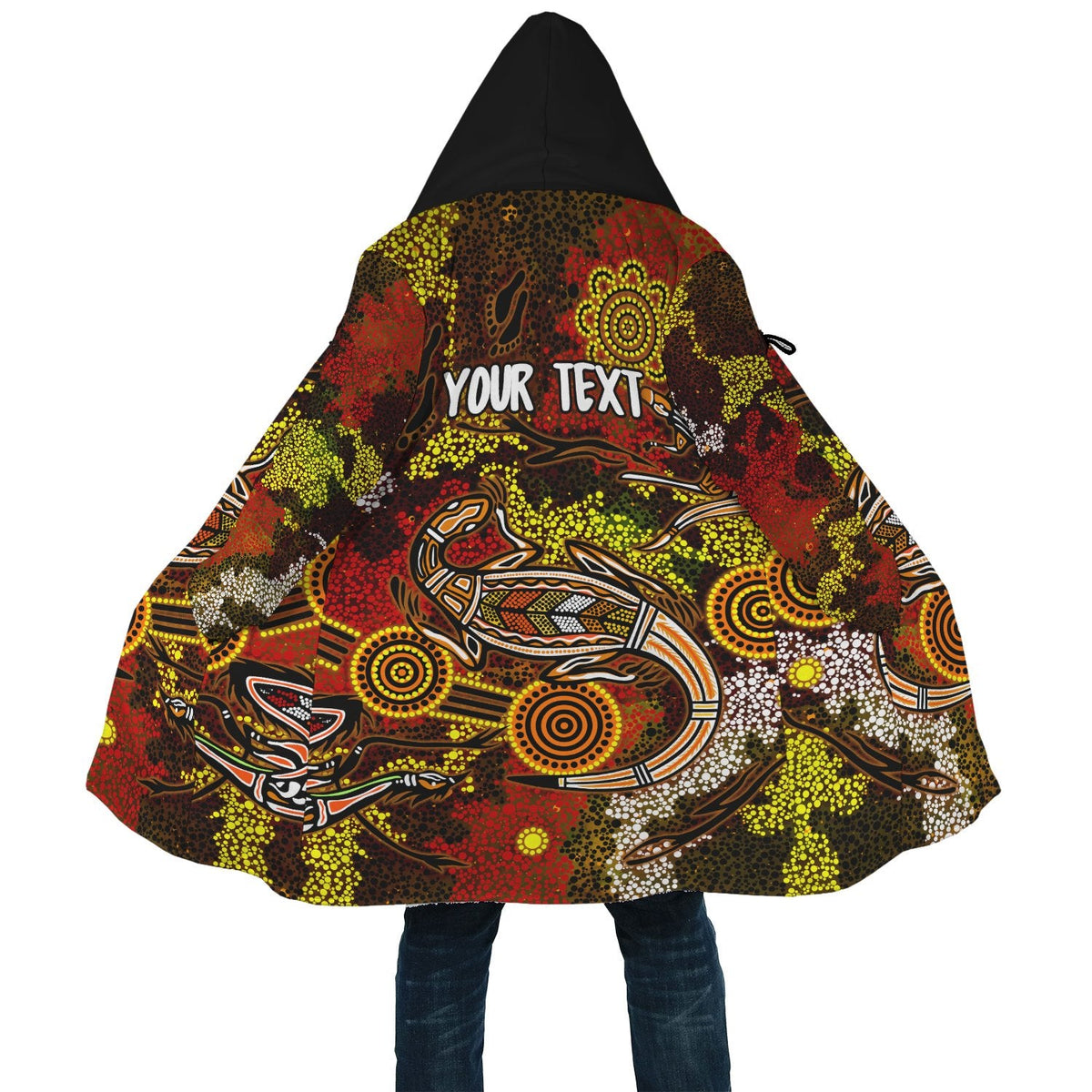 custom-aboriginal-cloak-kangaroo-and-lizard-dot-painting-art