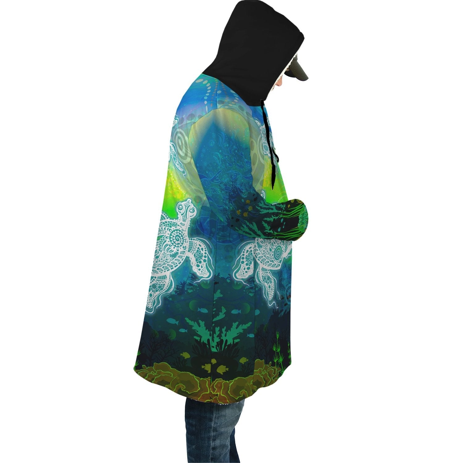 aboriginal-cloak-indigenous-turtle-ocean-dot-painting-art