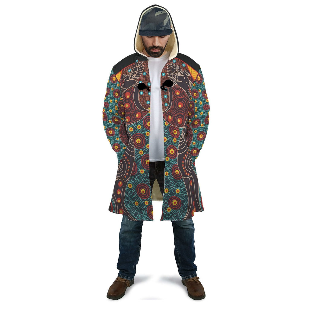 cloak-aboriginal-sublimation-dot-pattern-style-red