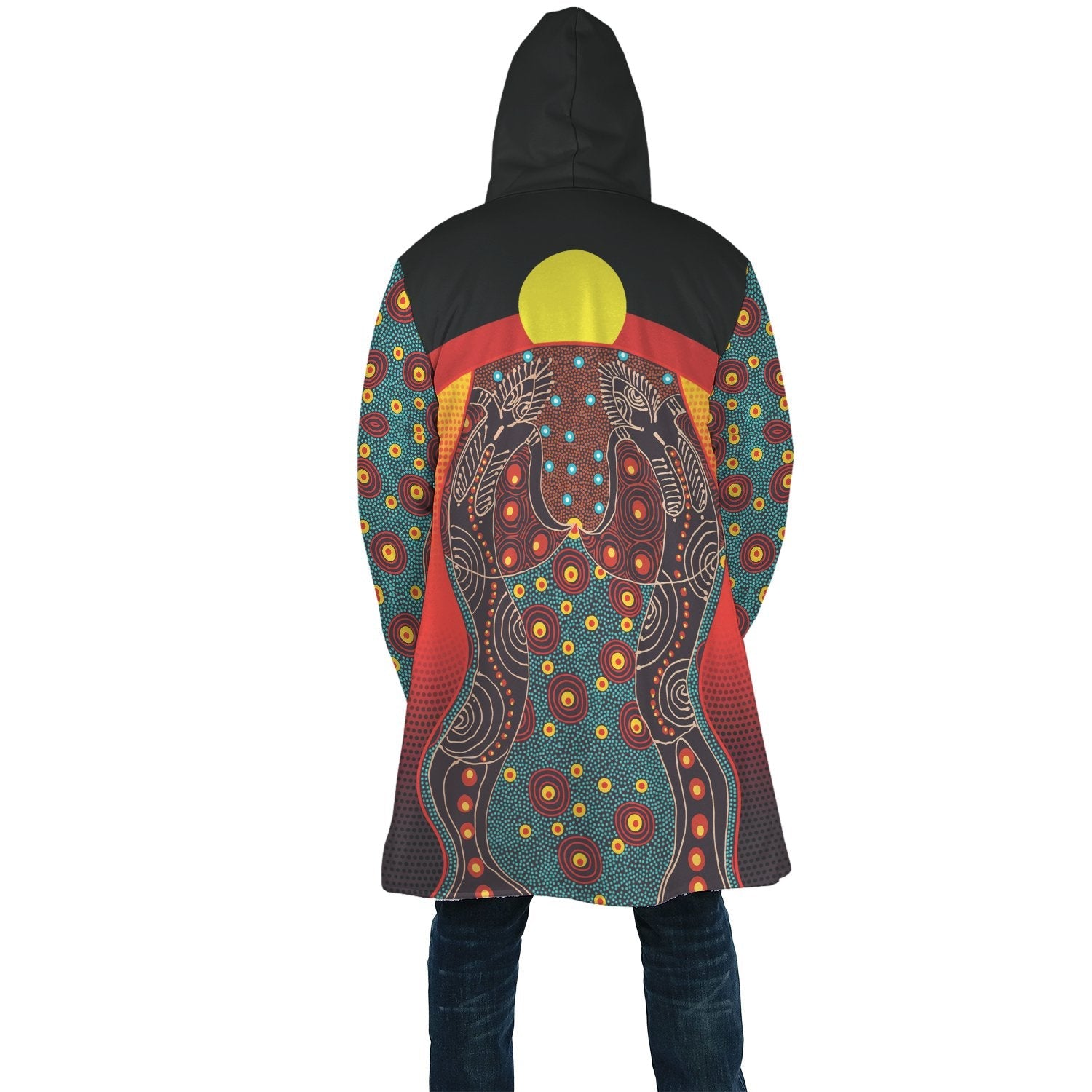 cloak-aboriginal-sublimation-dot-pattern-style-red