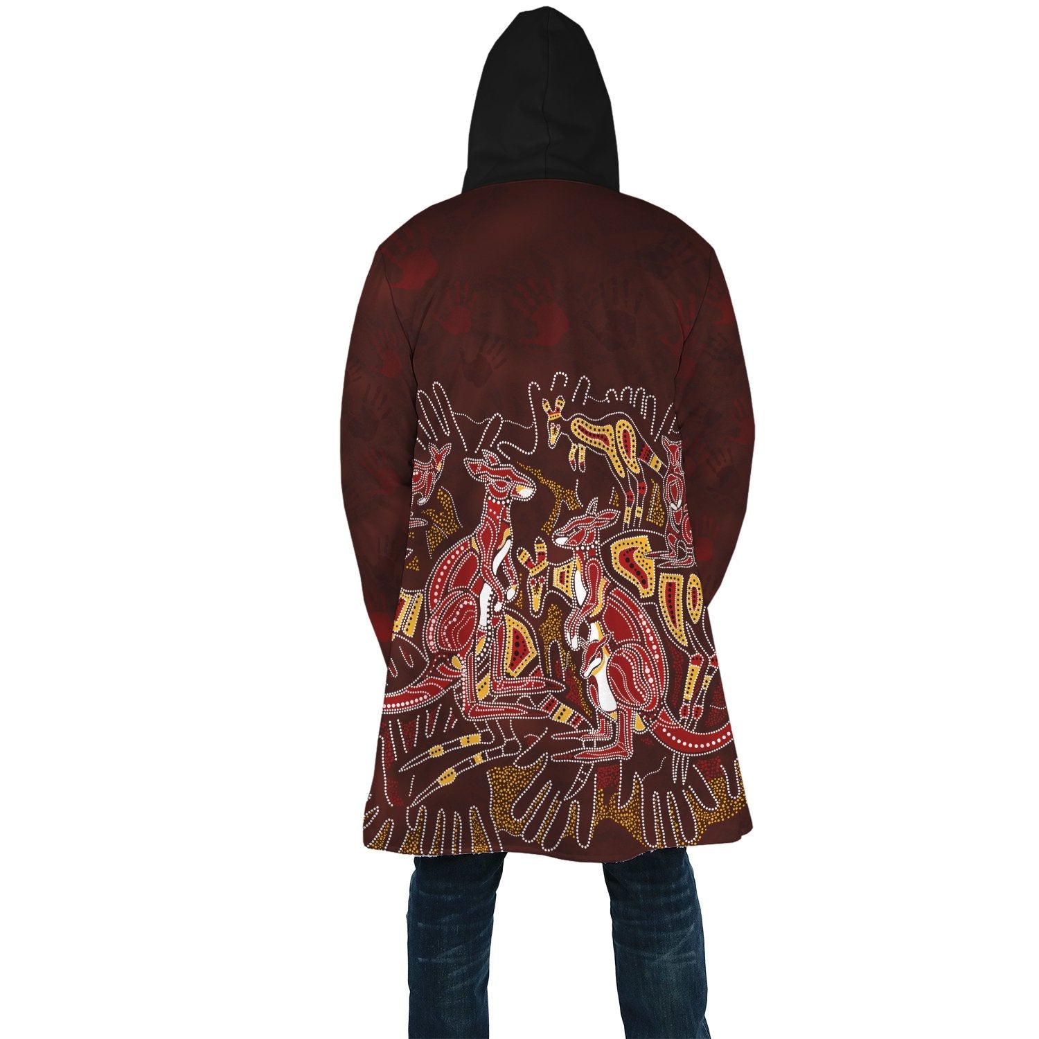 aboriginal-aop-cloak-kangaroo-family-with-hand-art