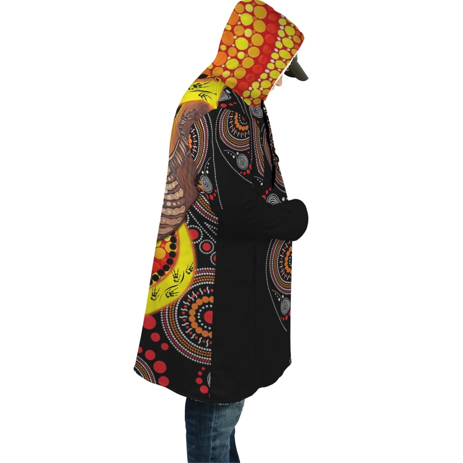 aop-cloak-australian-aboriginal-dot-painting-sun-and-lizard
