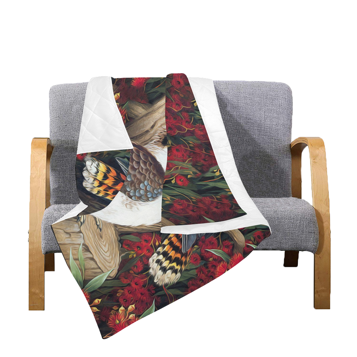 quilt-kookaburra-with-waratah-quilt