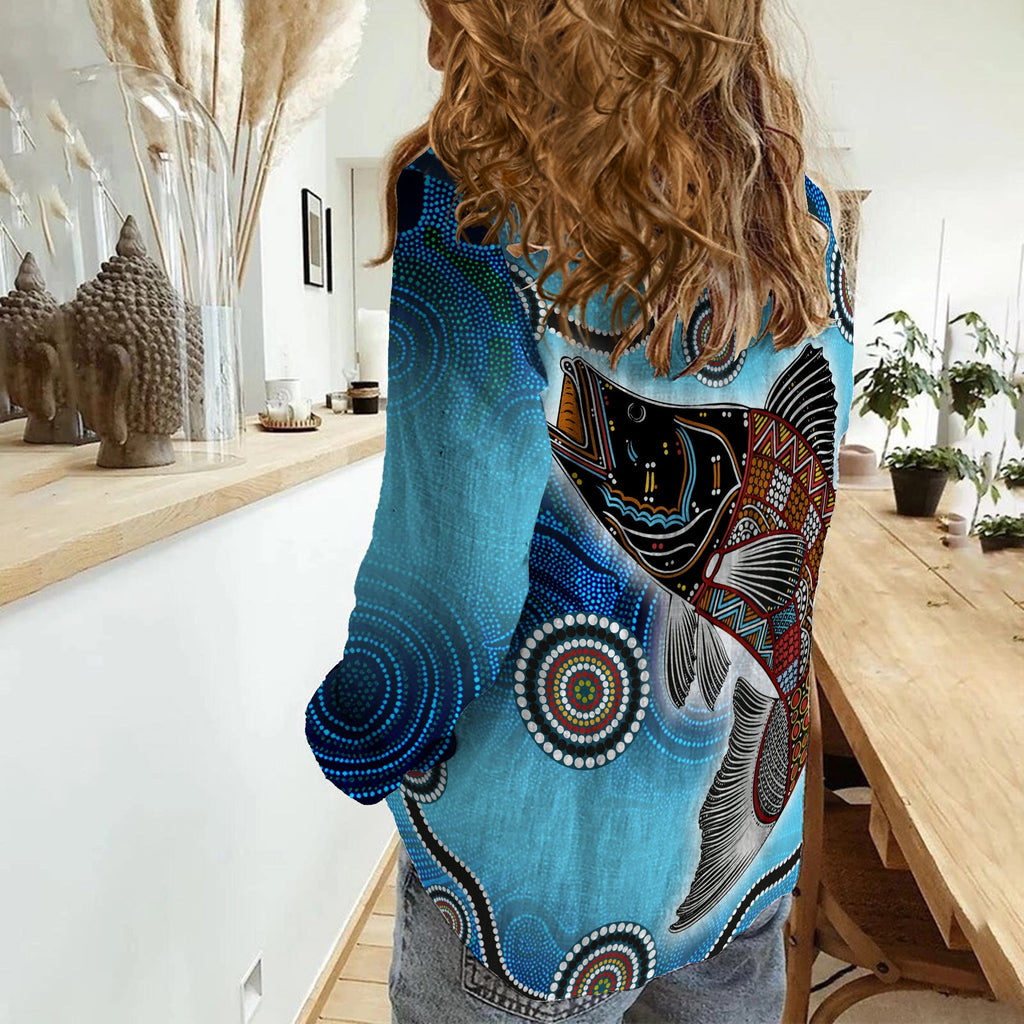 custom-personalised-women-casual-shirt-aboriginal-fishing