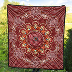 aboriginal-premium-quilt-aboriginal-dot-art-painting-with-red-poppy-flower