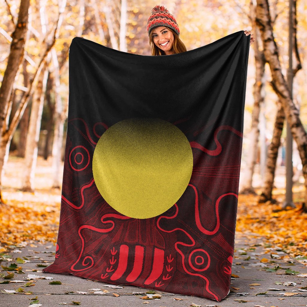 aboriginal-premium-blanket-indigenous-flag-grunge-style