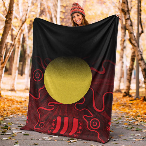 aboriginal-premium-blanket-indigenous-flag-grunge-style