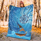 premium-blanket-aboriginal-view-sea-with-fish-and-boat