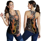 Aboriginal Women's Racerback Tank - Lizard Sunshine - Vibe Hoodie