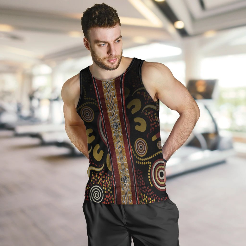 men-tank-aboriginal-dot-panting-art-stripe-lines
