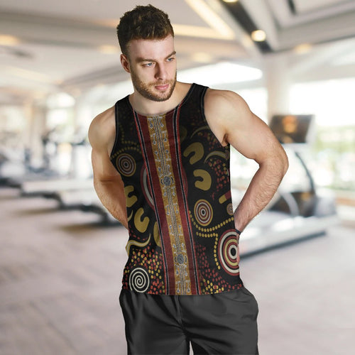 men-tank-aboriginal-dot-panting-art-stripe-lines