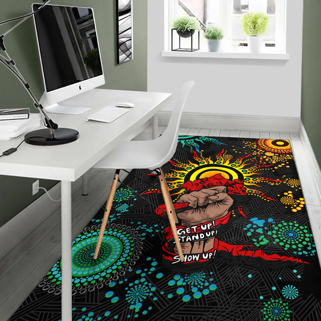 NAIDOC Week 2022 Aboriginal Art Unique Area Rug - LT12