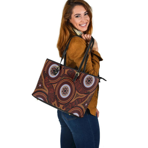 aboriginal-leather-tote-bag-aboriginal-human-dot-painting-art