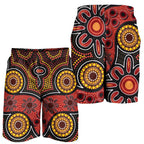 aboriginal-mens-shorts-indigenous-circle-dot-painting-style-1