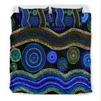 bedding-set-aboriginal-dot-unique-style-blue