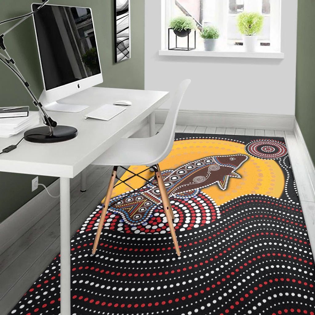 aboriginal-area-rug-dreamtime-fish-aboriginal-style
