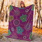 premium-blanket-aboriginal-turtle-purple-australia-dot-patterns