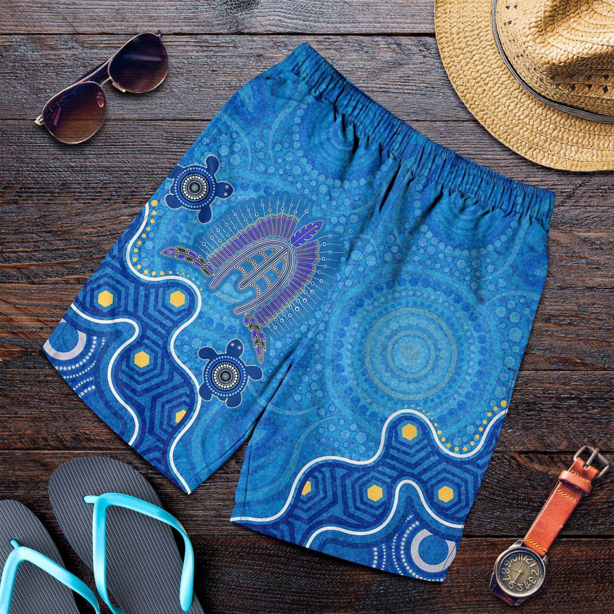 torres-strait-mens-short-dhari-and-turtle