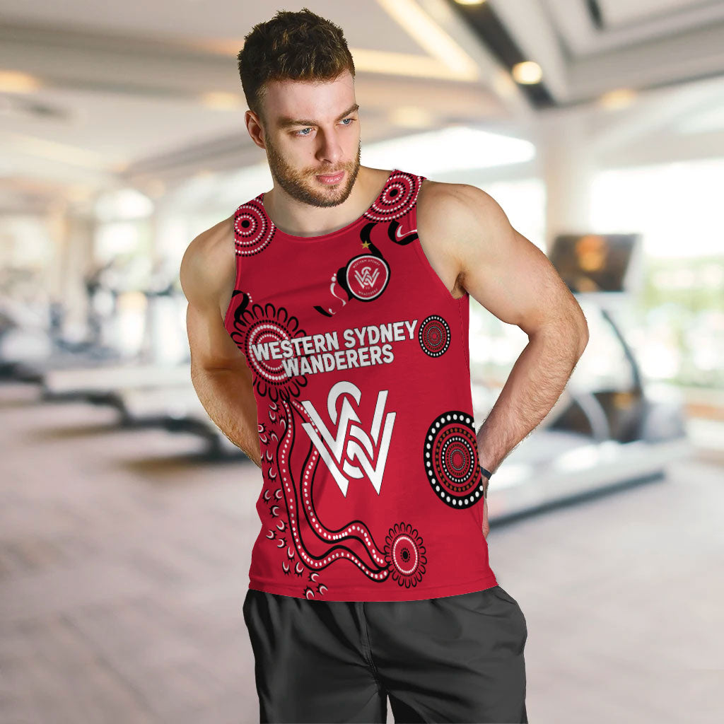 custom-personalised-western-sydney-wanderers-men-tank-top-indigenous-dot-painting-art