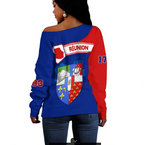 (Custom Text) Vibe Hoodie Africa Women's Off Shoulder Sweater - Reunion - AF01