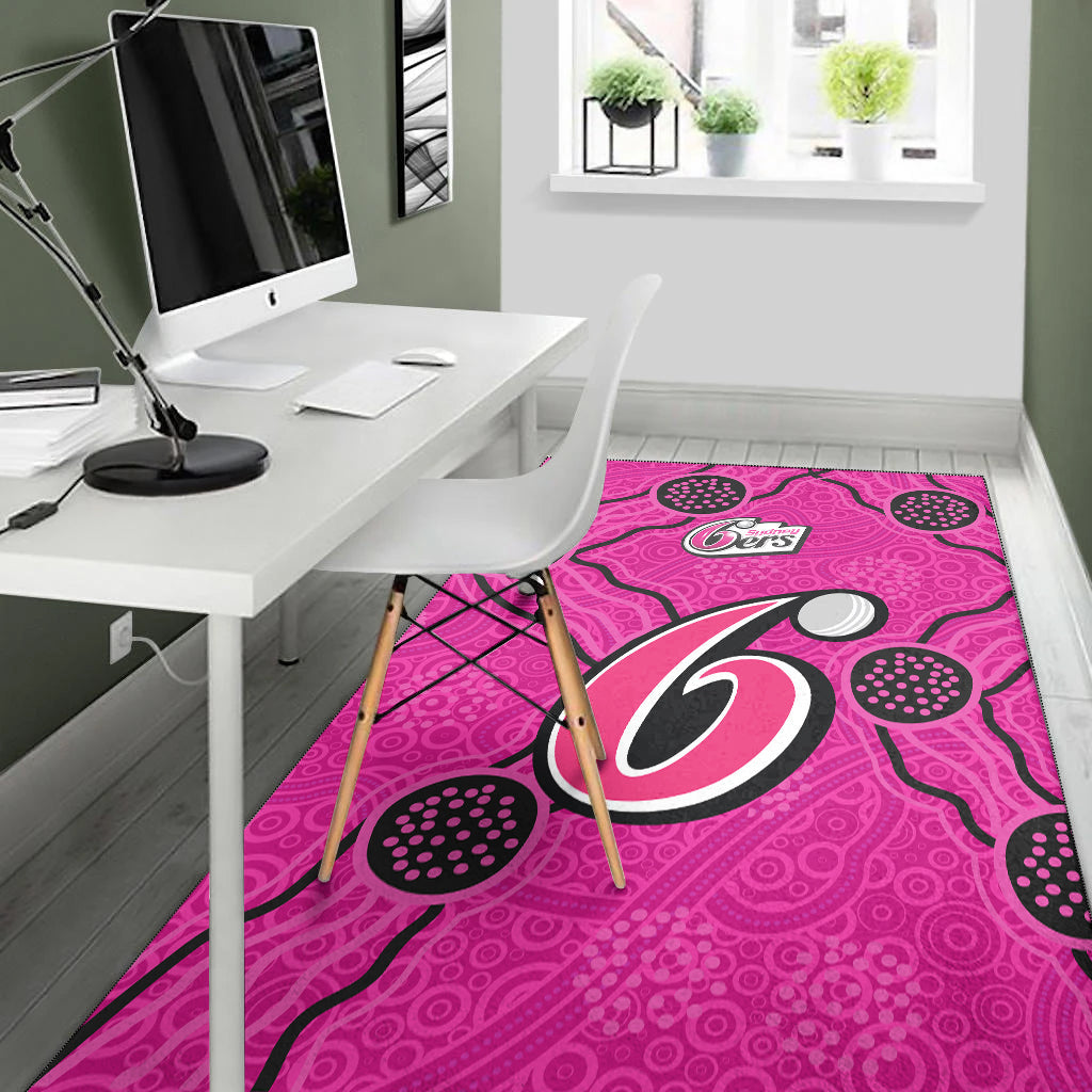 sydney-sixers-area-rug-aboriginal-dot-painting