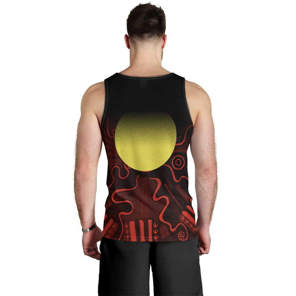 custom-text-aboriginal-mens-tank-top-indigenous-flag-grunge-style