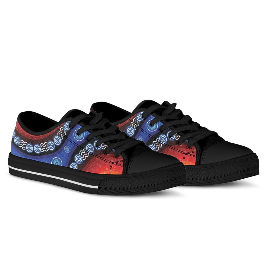 low-top-aboriginal-color-dot-painting