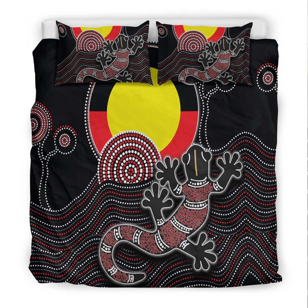 aboriginal-bedding-set-gecko-with-aboriginal-flag