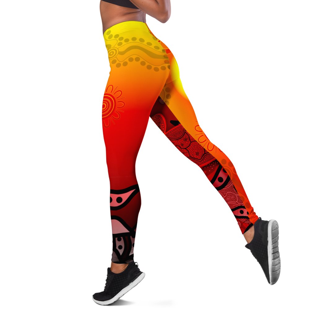 aboriginal-legging-indigenous-frog-red