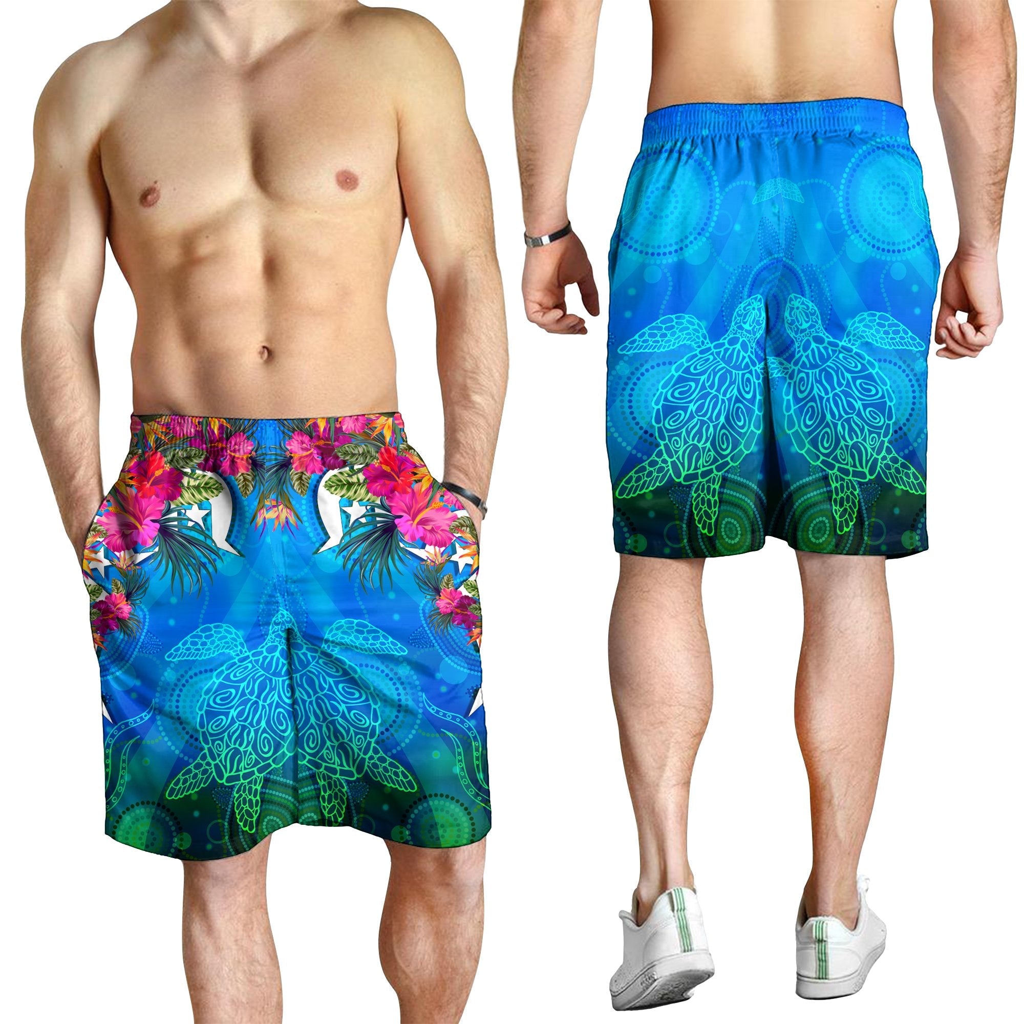 men-short-torres-strait-blue-sea-with-hibiscus